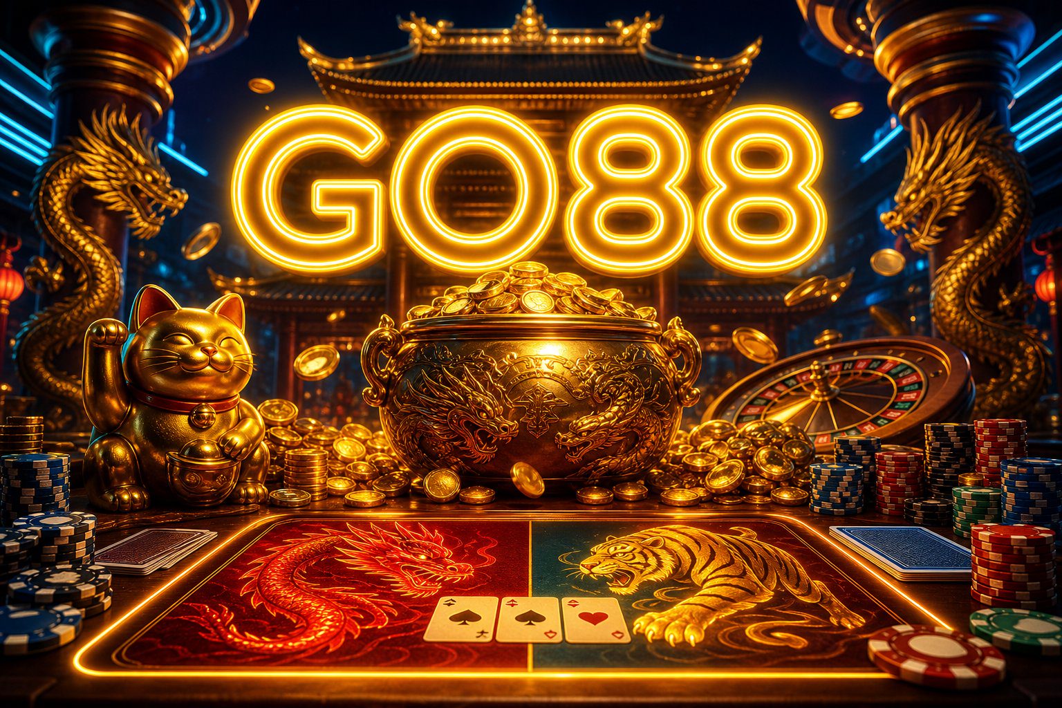 Giao diện trang chủ GO88 với các sảnh game và ưu đãi nổi bật