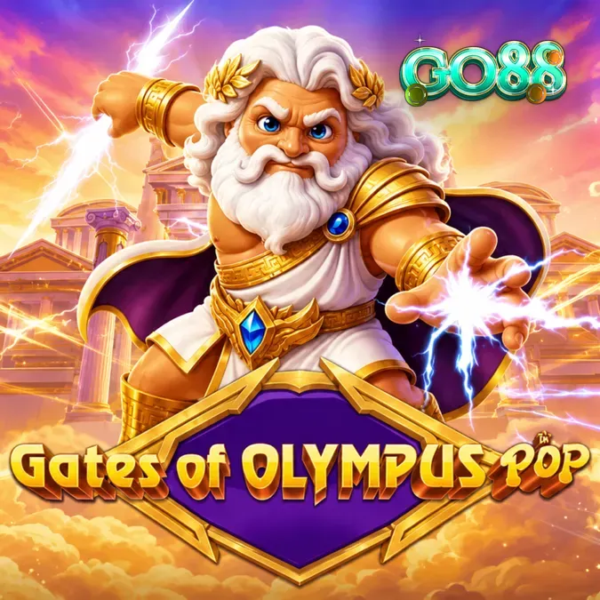 Giao diện trò chơi Gates of Olympus POP với các biểu tượng thần thoại